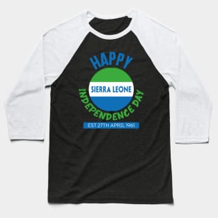 Sierra Leone Independence Celebration, Sierra Leone Flag Baseball T-Shirt